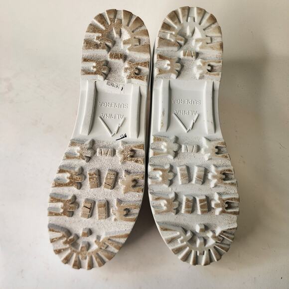 Superga Hi-Top Platform Sneakers Women's 38/7.5 Brown Reptile Leather NWOB - Picture 7 of 8